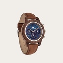 Sapphire Silver Pecan features a classic SEIKO VD54 chronograph movement, scratch resistant sapphire coated glass and pecan strap. Made from American Walnut Wood and handcrafted to perfection. The watch is available with a wooden strap or a leather strap.